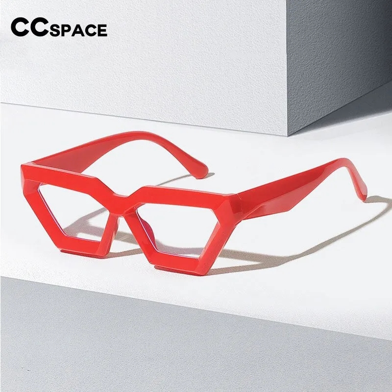 CCspace Women's Full Rim Oval Cat Eye Acetate Eyeglasses 55613