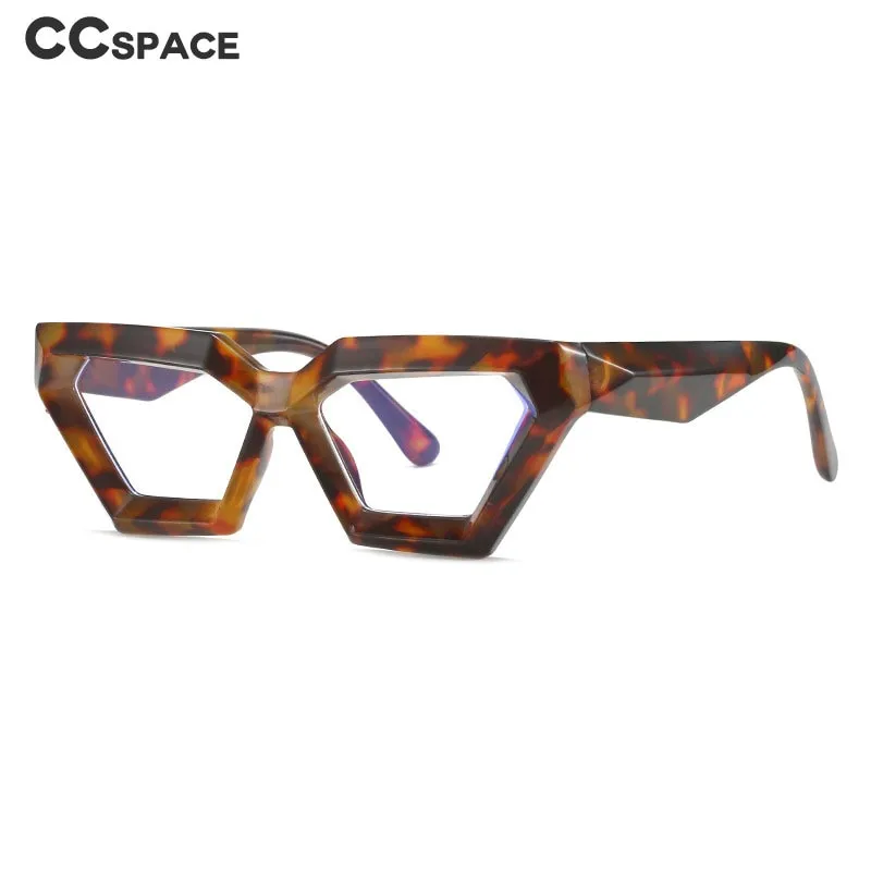 CCspace Women's Full Rim Oval Cat Eye Acetate Eyeglasses 55613