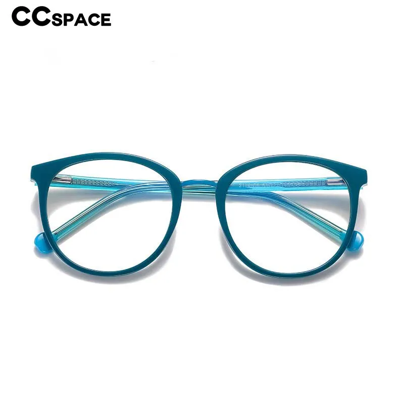 CCspace Women's Full Rim Oversized Round Tr 90 Titanium Frame Eyeglasses 54561