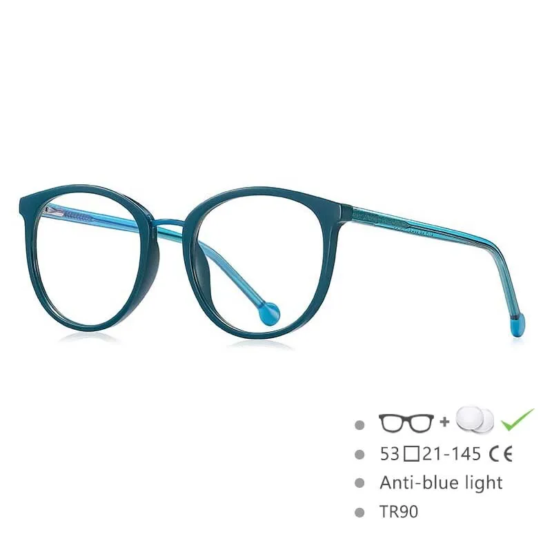 CCspace Women's Full Rim Oversized Round Tr 90 Titanium Frame Eyeglasses 54561
