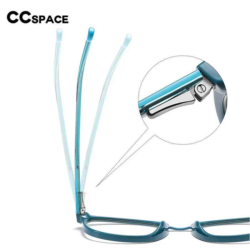 CCspace Women's Full Rim Oversized Round Tr 90 Titanium Frame Eyeglasses 54561