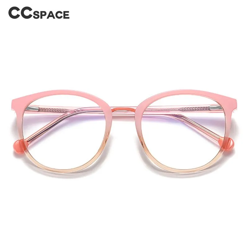 CCspace Women's Full Rim Oversized Round Tr 90 Titanium Frame Eyeglasses 54561