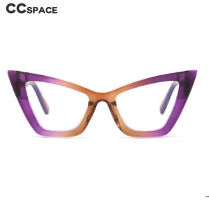 CCspace Women's Full Rim Oversized Square Cat Eye PC Eyeglasses 56294