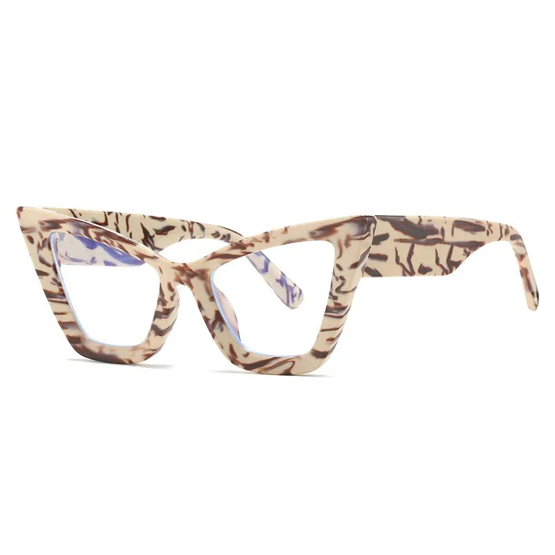 CCspace Women's Full Rim Oversized Square Cat Eye PC Eyeglasses 56294