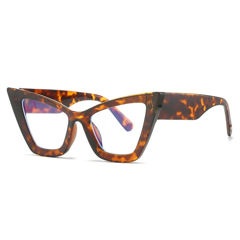 CCspace Women's Full Rim Oversized Square Cat Eye PC Eyeglasses 56294