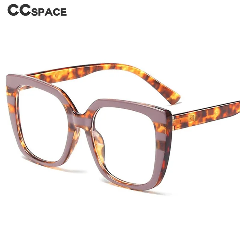 CCspace Women's Full Rim Oversized Square Resin Frame Eyeglasses 45759