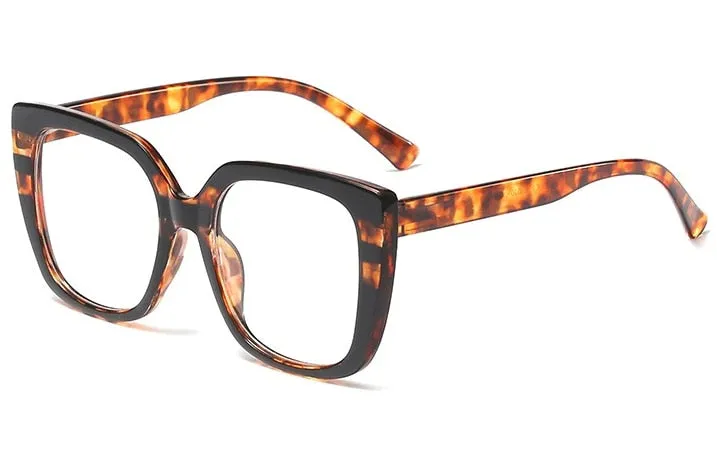 CCspace Women's Full Rim Oversized Square Resin Frame Eyeglasses 45759