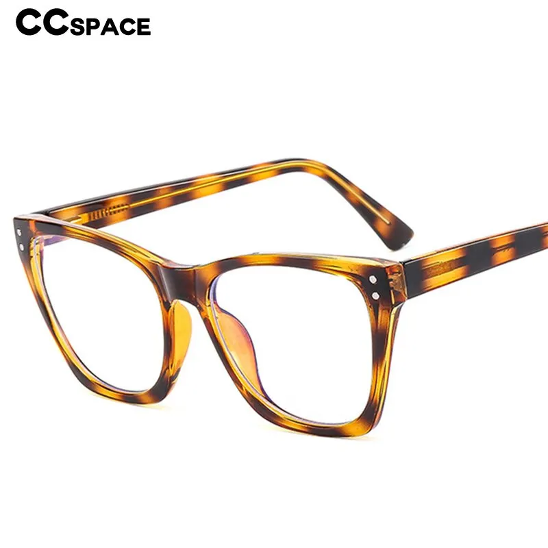 CCspace Women's Full Rim Oversized Tr 90 Titanium Eyeglasses 55152