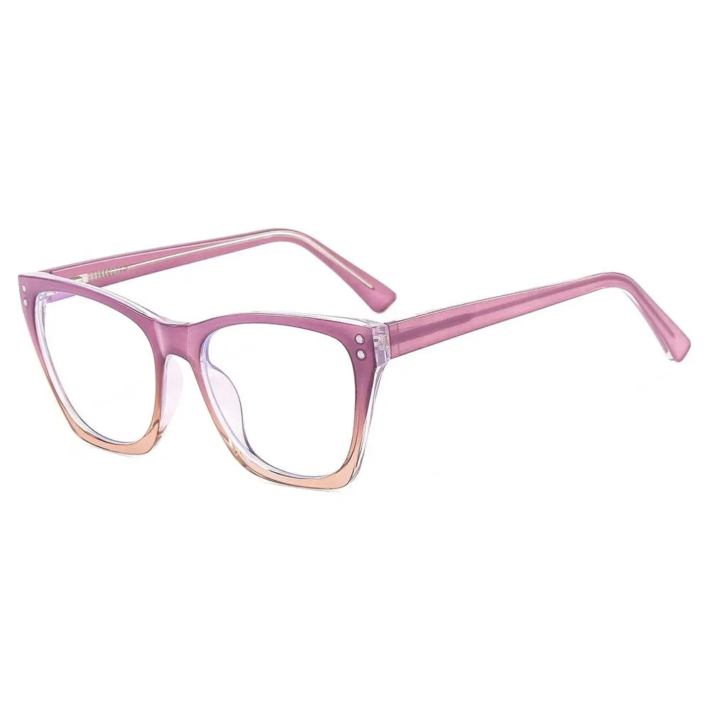 CCspace Women's Full Rim Oversized Tr 90 Titanium Eyeglasses 55152