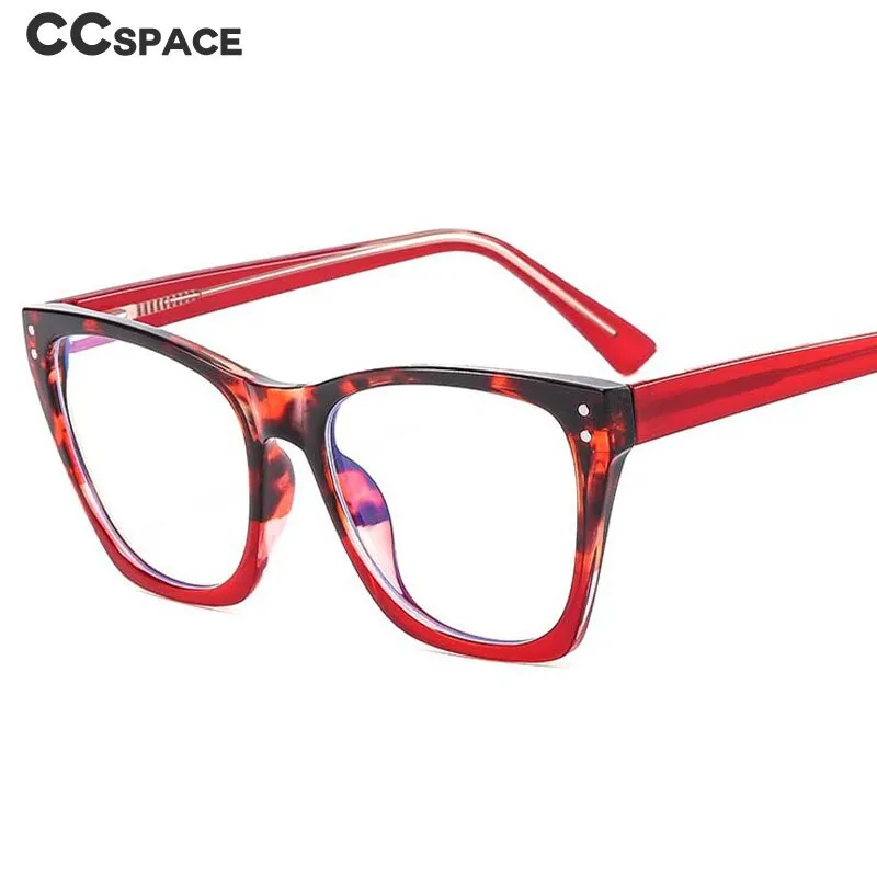CCspace Women's Full Rim Oversized Tr 90 Titanium Eyeglasses 55152