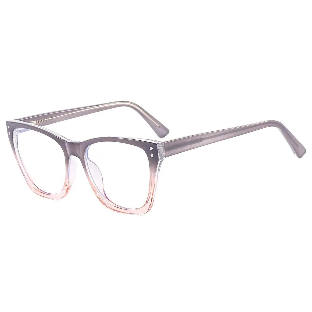 CCspace Women's Full Rim Oversized Tr 90 Titanium Eyeglasses 55152