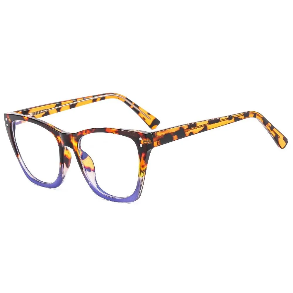 CCspace Women's Full Rim Oversized Tr 90 Titanium Eyeglasses 55152