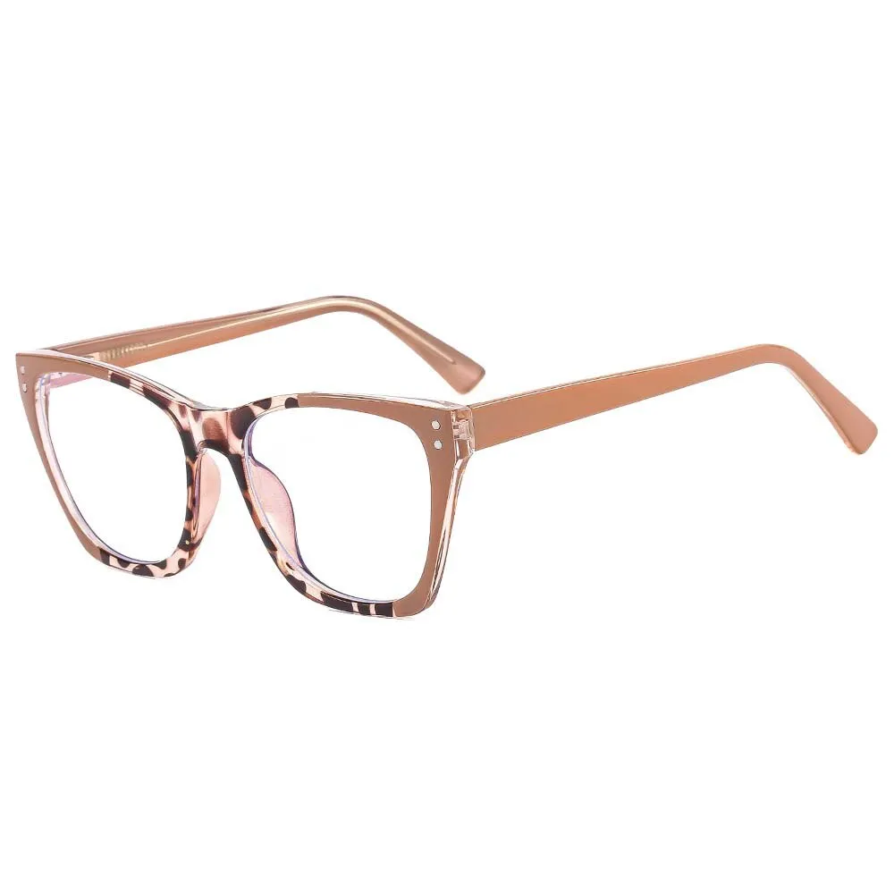 CCspace Women's Full Rim Oversized Tr 90 Titanium Eyeglasses 55152