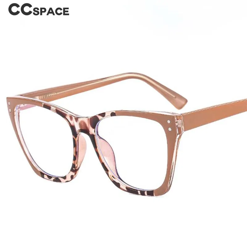 CCspace Women's Full Rim Oversized Tr 90 Titanium Eyeglasses 55152