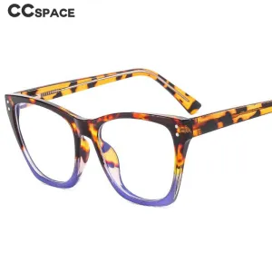 CCspace Women's Full Rim Oversized Tr 90 Titanium Eyeglasses 55152