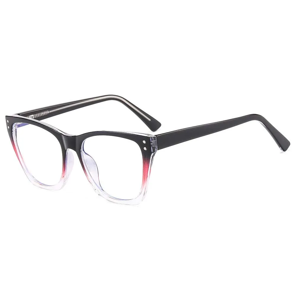 CCspace Women's Full Rim Oversized Tr 90 Titanium Eyeglasses 55152
