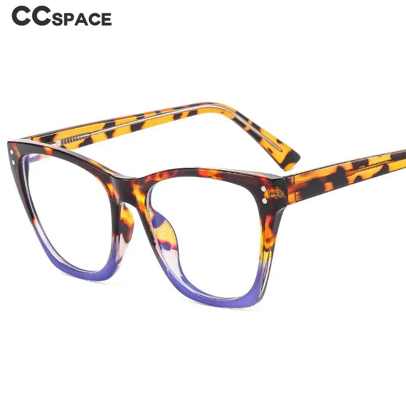 CCspace Women's Full Rim Oversized Tr 90 Titanium Eyeglasses 55152