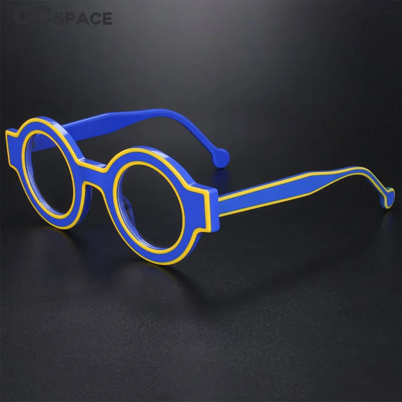 CCspace Women's Full Rim Round Acetate Eyeglasses 56499