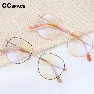 CCspace Women's Full Rim Round Alloy Frame Eyeglasses 54398