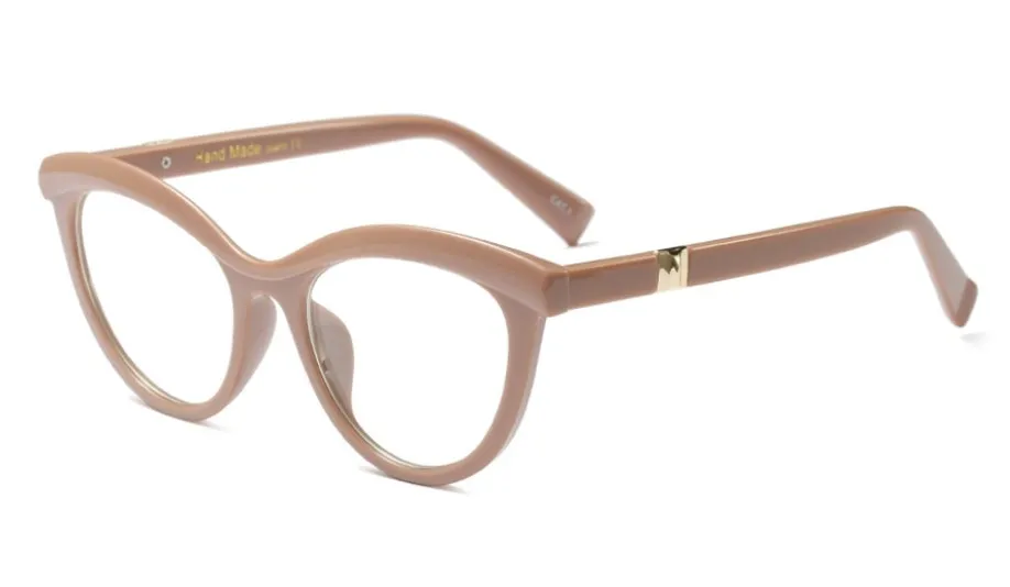 CCspace Women's Full Rim Square Brow Line Cat Eye Resin Frame Eyeglasses 45490