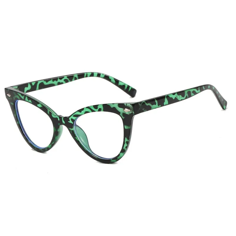 CCspace Women's Full Rim Square Cat Eye Acetate Eyeglasses 55584