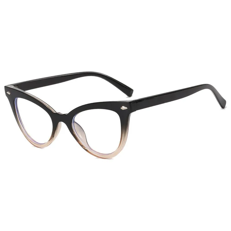 CCspace Women's Full Rim Square Cat Eye Acetate Eyeglasses 55584