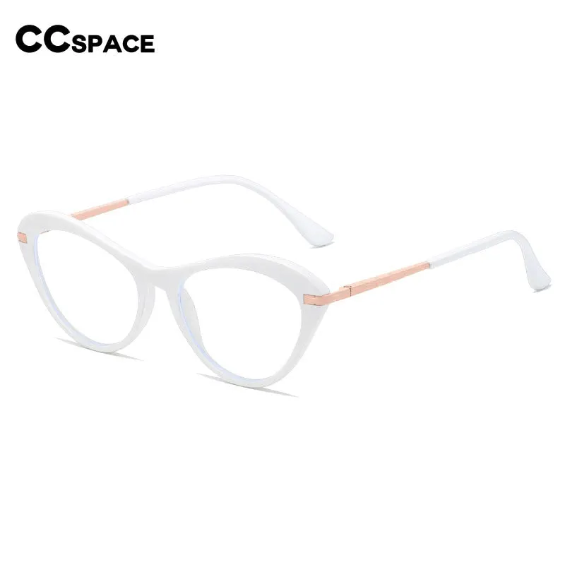 CCspace Women's Full Rim Square Cat Eye Tr 90 Titanium Eyeglasses 53226