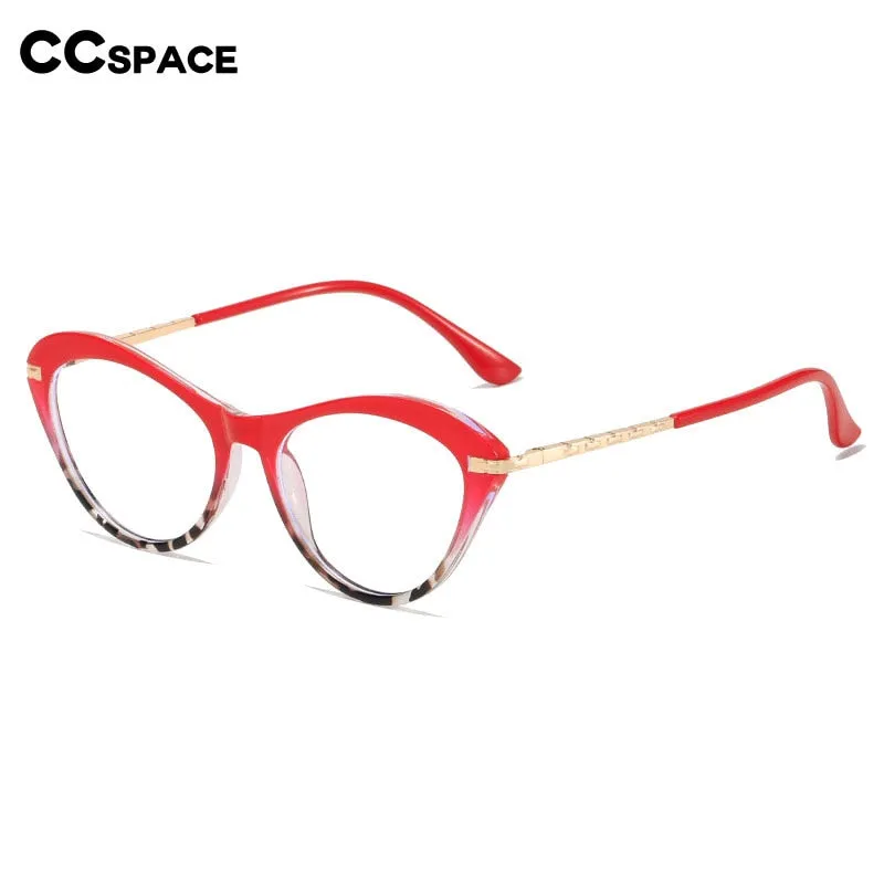 CCspace Women's Full Rim Square Cat Eye Tr 90 Titanium Eyeglasses 53226