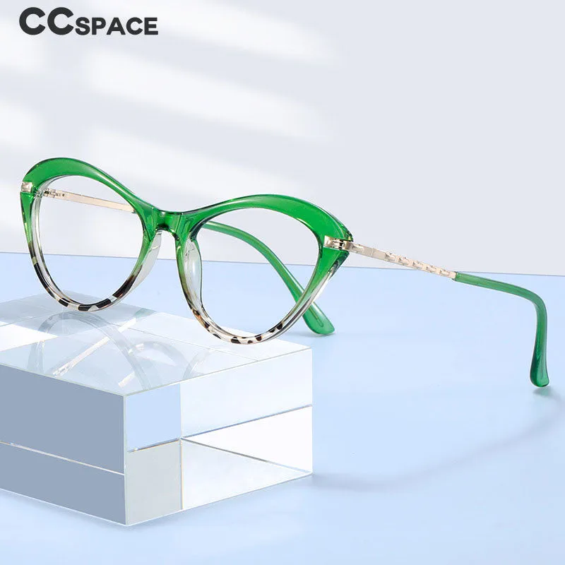 CCspace Women's Full Rim Square Cat Eye Tr 90 Titanium Eyeglasses 53226