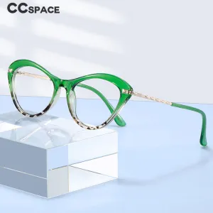 CCspace Women's Full Rim Square Cat Eye Tr 90 Titanium Eyeglasses 53226