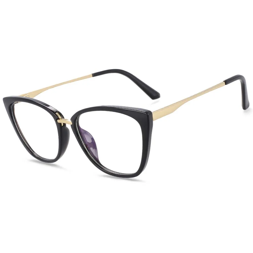 CCspace Women's Full Rim Square Cat Eye Tr 90 Titanium Eyeglasses 54077