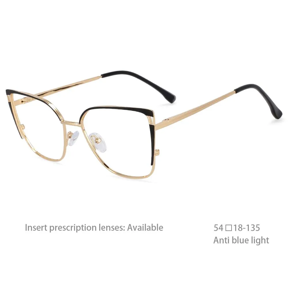 CCspace Women's Full Rim Square Cat Eye Tr 90 Titanium Eyeglasses 54427