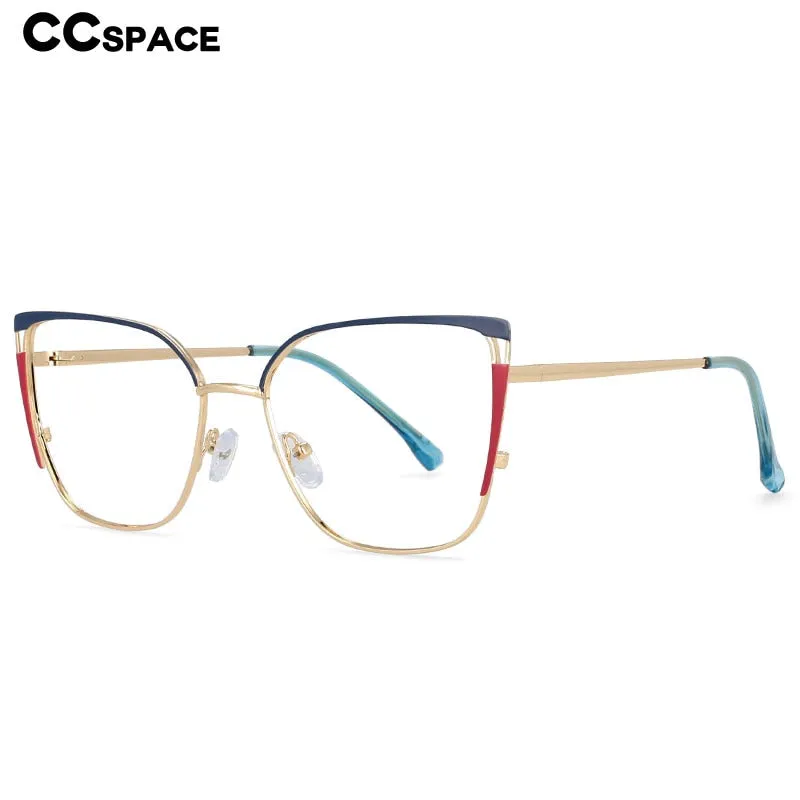 CCspace Women's Full Rim Square Cat Eye Tr 90 Titanium Eyeglasses 54427