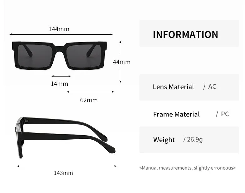 CCspace Women's Full Rim Square Resin Frame Sunglasses 49546