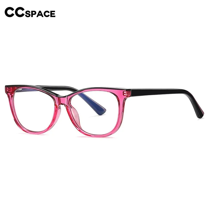 CCspace Youth's Unisex Full Rim Square Tr 90 Titanium Eyeglasses 54524