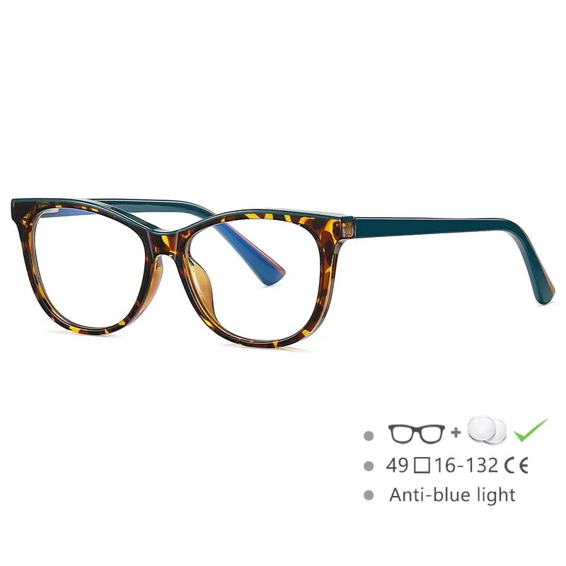 CCspace Youth's Unisex Full Rim Square Tr 90 Titanium Eyeglasses 54524