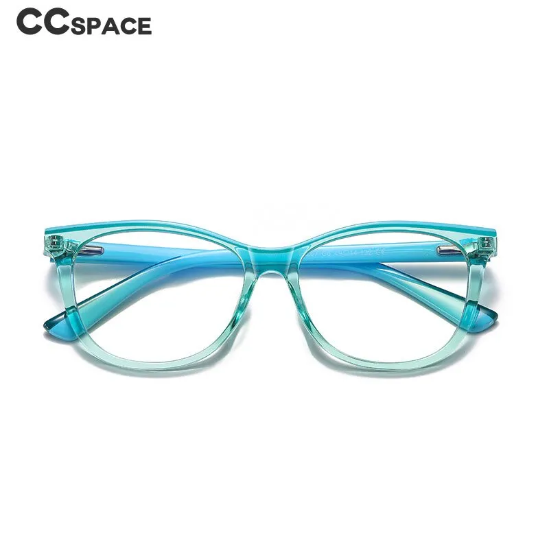 CCspace Youth's Unisex Full Rim Square Tr 90 Titanium Eyeglasses 54524