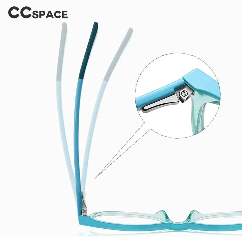 CCspace Youth's Unisex Full Rim Square Tr 90 Titanium Eyeglasses 54524