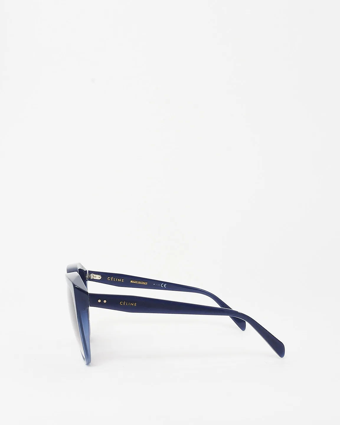 Celine Blue Acetate Oversized Round Sunglasses