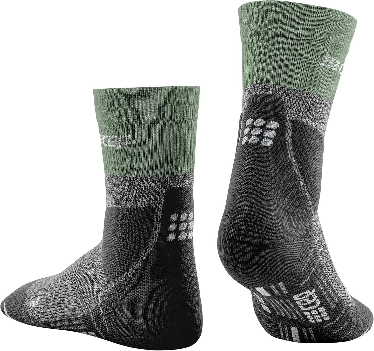 CEP Men's Crew Cut Light Merino Wool Hiking Socks - Lightweight Ankle Outdoor Compression Socks
