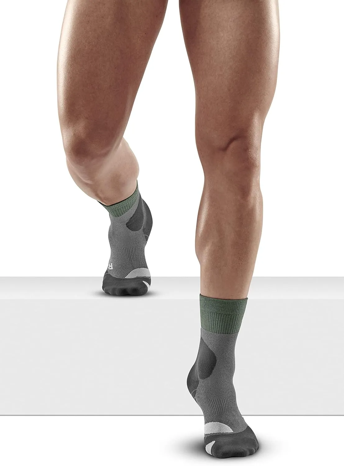 CEP Men's Crew Cut Light Merino Wool Hiking Socks - Lightweight Ankle Outdoor Compression Socks