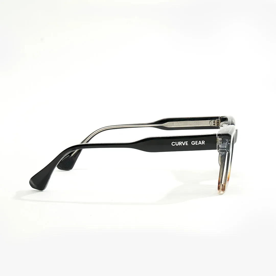 CG 648 Classic Square Sunglasses Black Faded