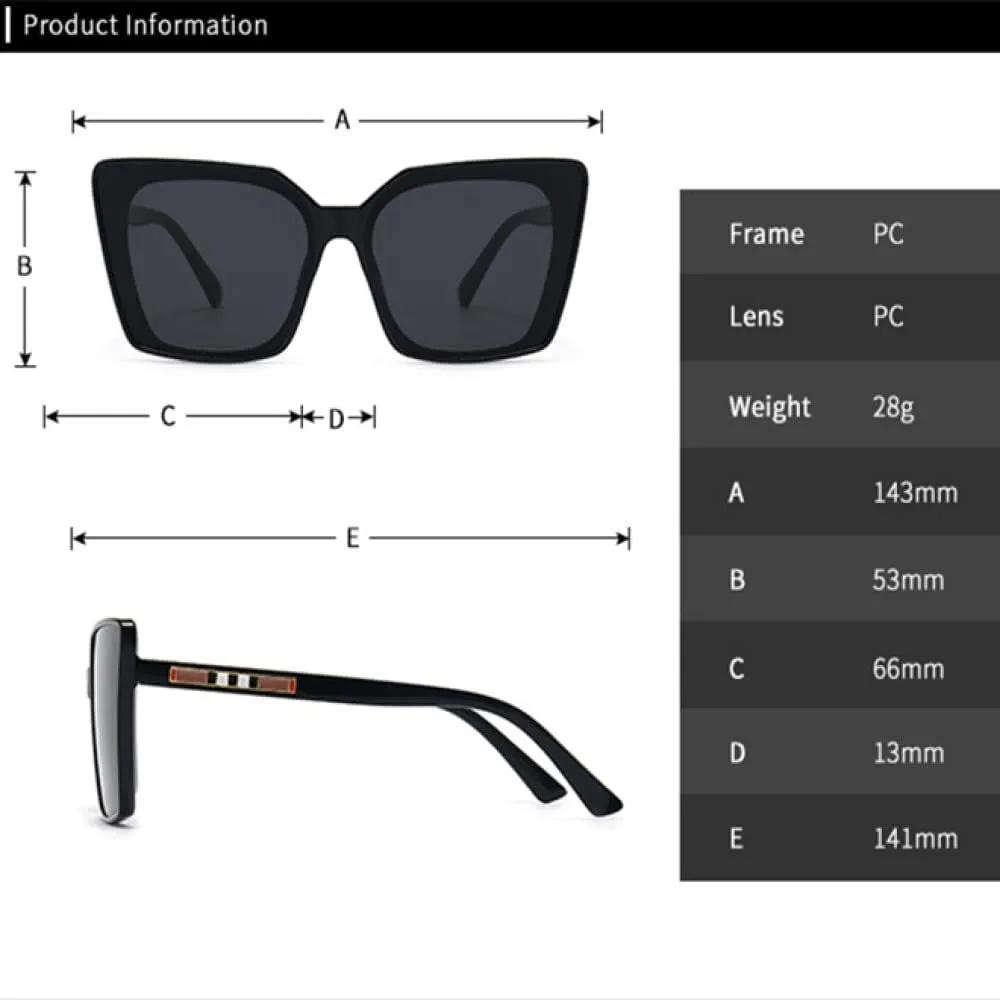 CGZWFERA-Large Sunglasses Women Womens Cat Eye Sun Glasses Vintage UV400 Outdoor