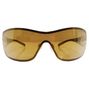 Chanel 1990s Gold Tone Camelia Shield Sunglasses