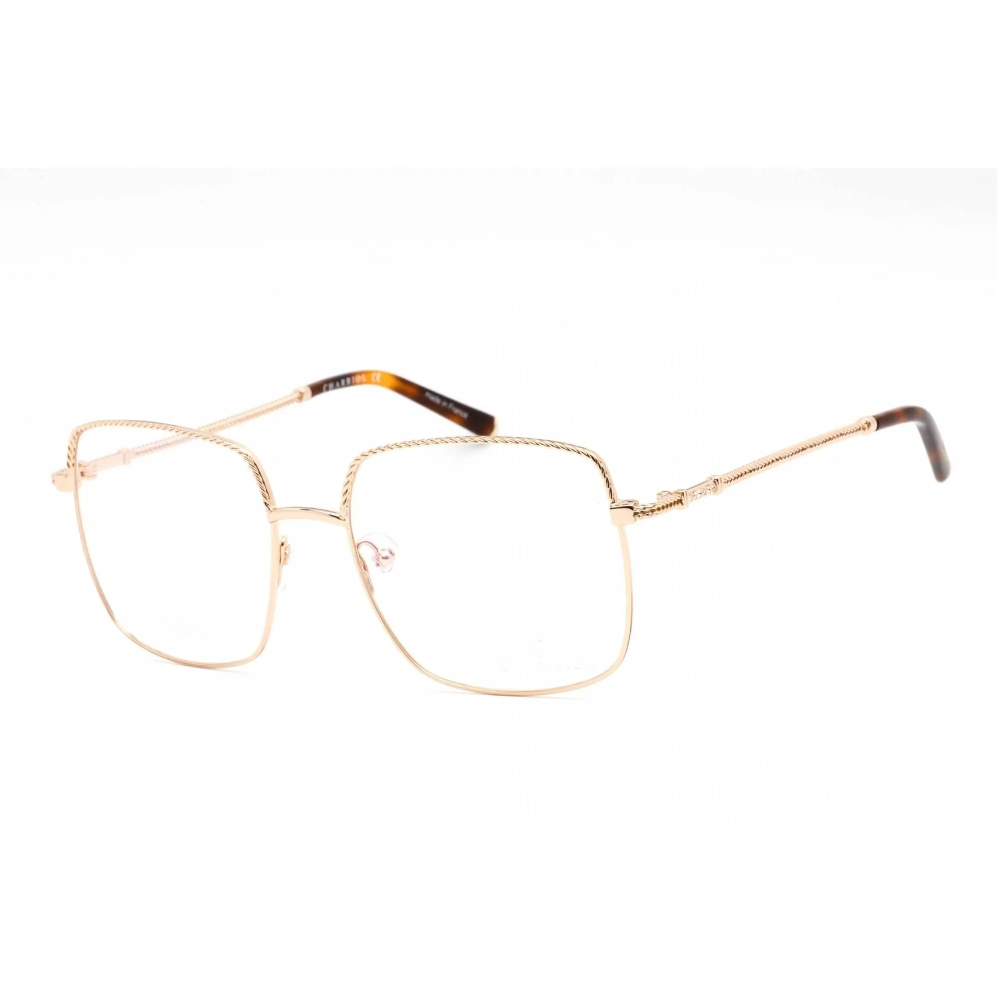 Charriol Men's Eyeglasses - Clear Lens Shiny Gold Metal Square Frame | PC71023 C01