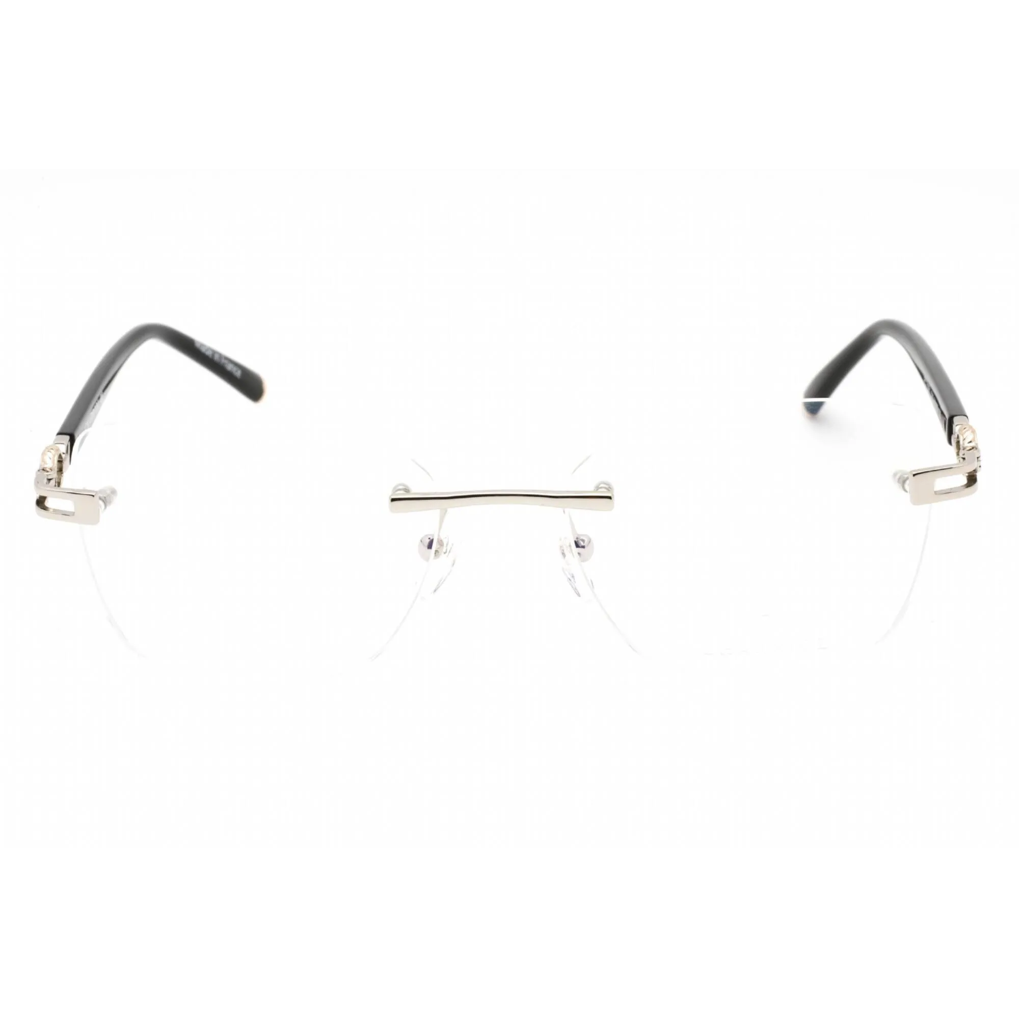 Charriol Men's Eyeglasses - Shiny Silver/Gold Rectangular Metal Frame | PC71051 C02