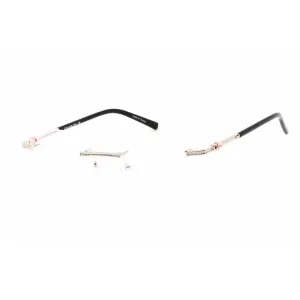 Charriol Men's Eyeglasses - Shiny Silver/Pink Gold Metal Cat Eye Frame | PC71044 C02