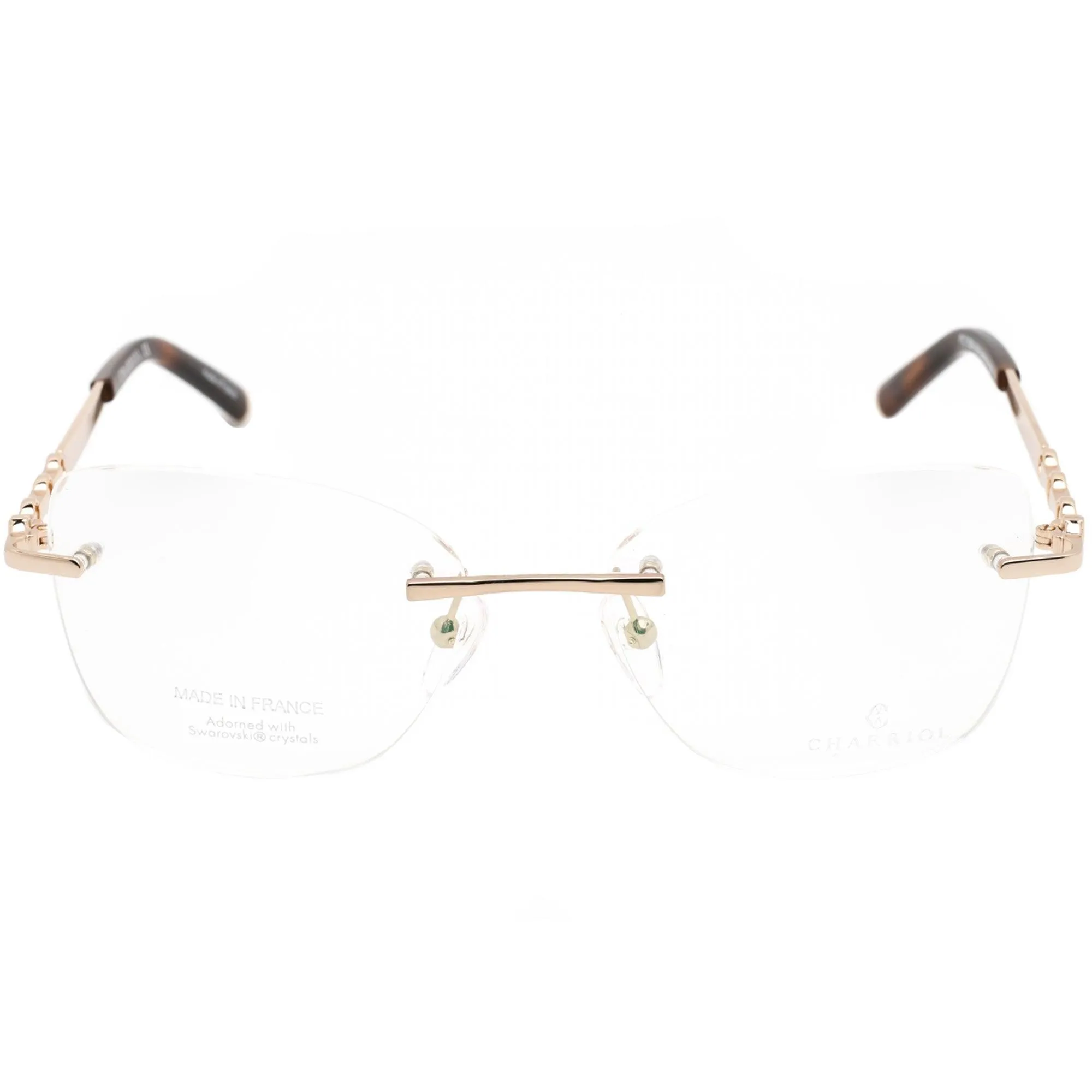 Charriol Women's Eyeglasses - Full Rim Shiny Gold/Tortoise Metal Frame | PC71039 C01