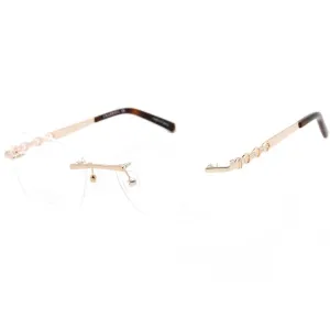 Charriol Women's Eyeglasses - Full Rim Shiny Gold/Tortoise Metal Frame | PC71039 C01