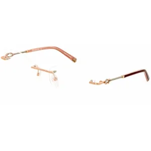 Charriol Women's Eyeglasses - Shiny Pink/Gold/Sliver Metal Cat Eye Frame | PC71027 C03